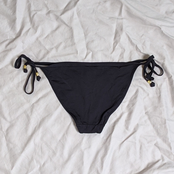 Gold Bead Detail Bikini Bottom Black - Picture 2 of 2